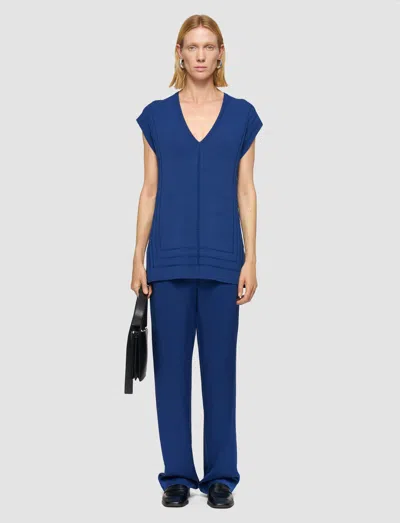 Joseph Viscose Grid Knit Top