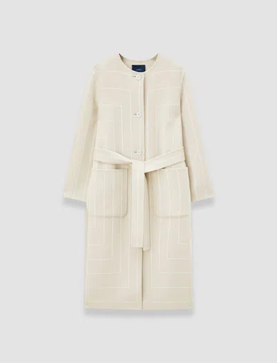Joseph Scheffer Geometric Double Face Wool Coat