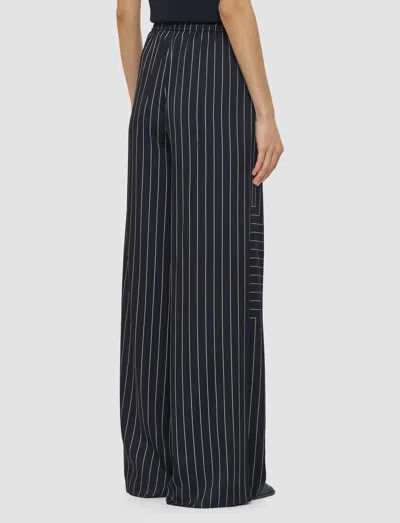 Joseph Hulin Geometric Print Silk Trousers In Black