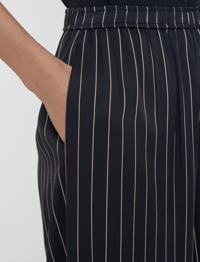 Joseph Hulin Geometric Print Silk Trousers In Black