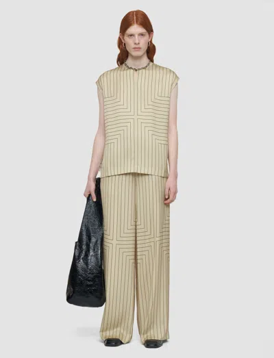 Joseph Louison Geometric Print Silk Top