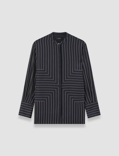 Joseph Athena Geometric Print Silk Blouse