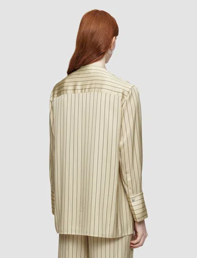Joseph Athena Geometric Print Silk Blouse