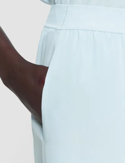 Joseph Womens Oxford Blue Hulin Wide-leg Mid-rise Silk-crepe Trousers In White