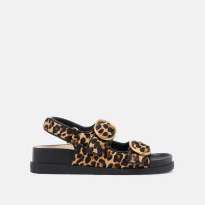 Dolce Vita Starla Sandals Leopard Black Calf Hair