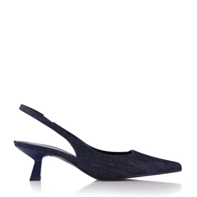 Notabene Women's Blue Elisa Slingback Stilettos, Denim