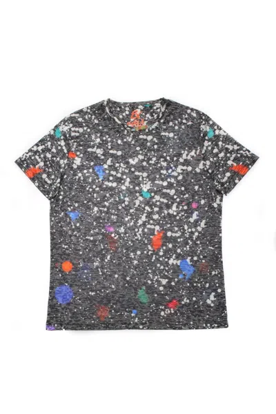 Eight X Men's Black Paint Splash Print T-shirt In Multi