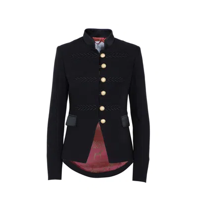 The Extreme Collection Women's Renata Black Herringbone Blazer