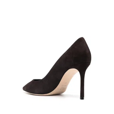 Jimmy Choo Womens Black Romy 100 Suede Courts 4.5 In Black