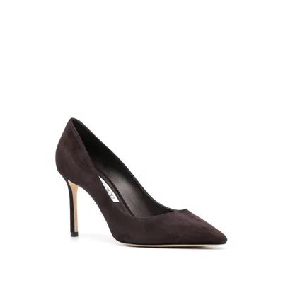 Jimmy Choo Womens Black Romy 100 Suede Courts 4.5 In Black