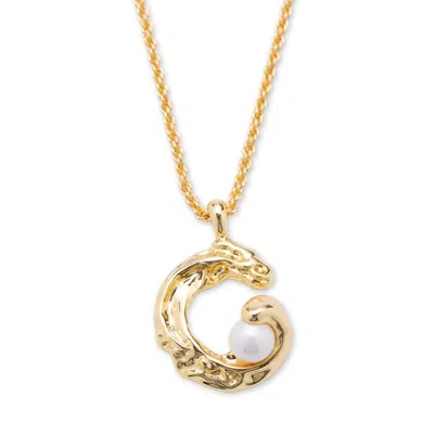 Classicharms Women's Nicole Gold Molten C Hoop Pendant Necklace