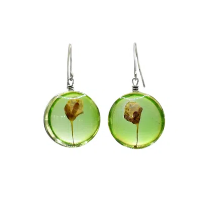 Laura Daili Women's Green Spring Bud Earrings