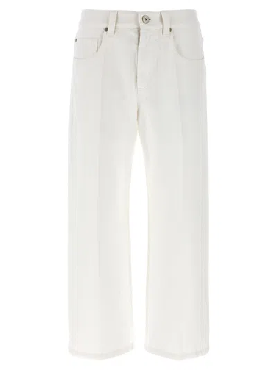 Brunello Cucinelli Contemporary Square Jeans White In White