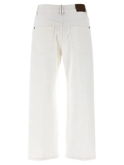 Brunello Cucinelli Contemporary Square Jeans White In White
