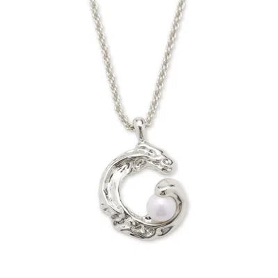 Classicharms Women's Nicole Silver Molten C Hoop Pendant Necklace