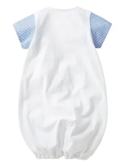 Familiar Striped-detail Romper In White