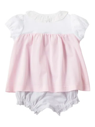 Familiar Ruffled Cotton Dress Set In Pink