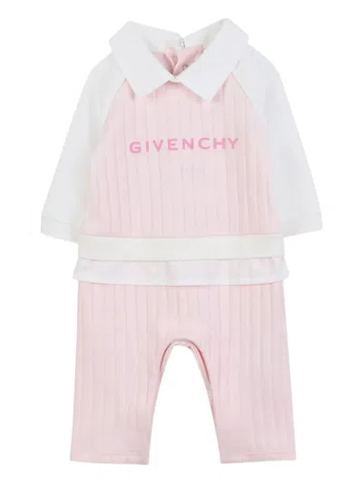 Givenchy Ribbed Romper In Pink