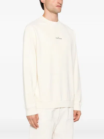 Stone Island Pure Cotton Clothing Sweaters In Neutral