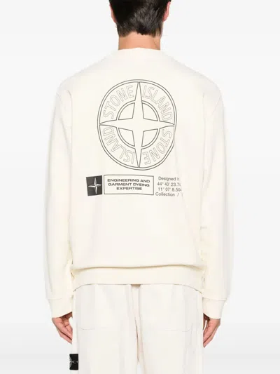 Stone Island Pure Cotton Clothing Sweaters In Neutral