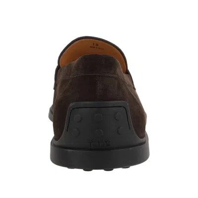Tod's Suede Gomma Leggero Loafers In Brown