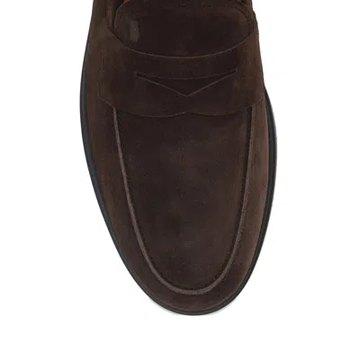 Tod's Suede Gomma Leggero Loafers In Brown