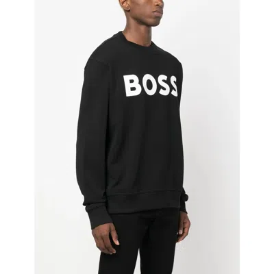 Hugo Boss Relaxed-fit Cotton-terry Sweatshirt With Rubber-print Logo