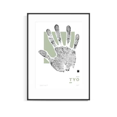 Curiosity Snug Green Hi-five Series Tyo - Sage - Tokyo - Limited Edition Print