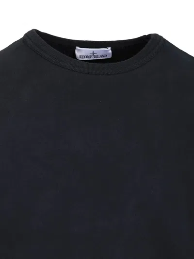 Stone Island Cotton Sweatshirt In Blue