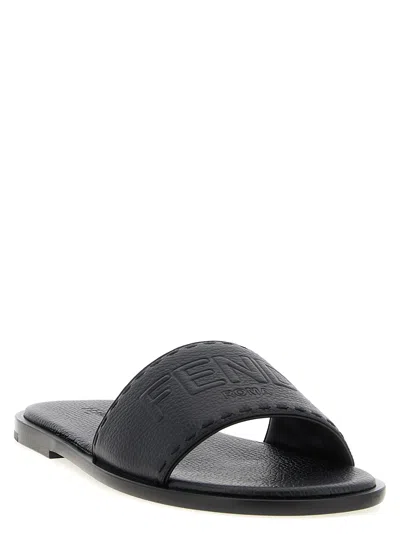 Fendi Roma Sandals Black
