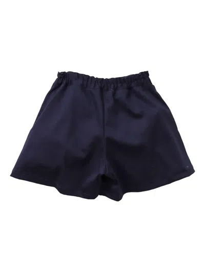 Familiar Pleated-details Elasticated-waist Shorts In Black