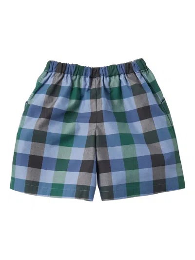 Familiar Checked Elasticated-waist Shorts In Multi