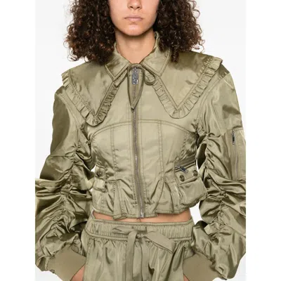 Ganni Nylon Short Bomber Jacket