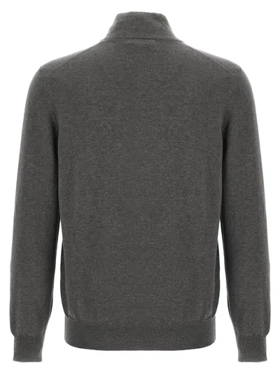 Brunello Cucinelli Half-zip Sweater Sweaters And Cardigans Gray