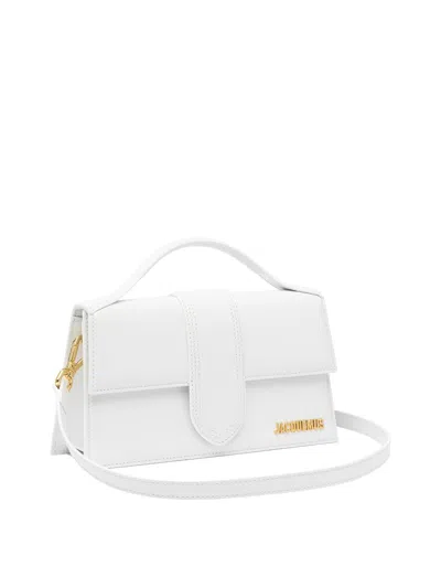 Jacquemus Large Bambino Leather Shoulder Bag In White