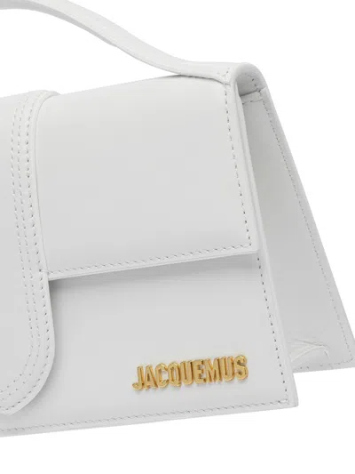 Jacquemus Large Bambino Leather Shoulder Bag In White