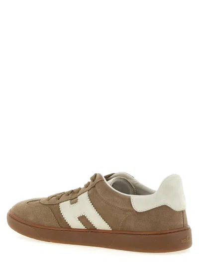 Hogan Cool Beige Suede Sneakers In Brown