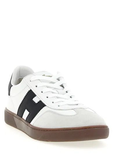 Hogan Sculpted Sneakers With Contrasting Accents In White