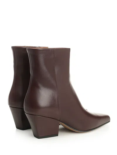 Paris Texas Ankle Boots In Mocha Calf Leather In Brown