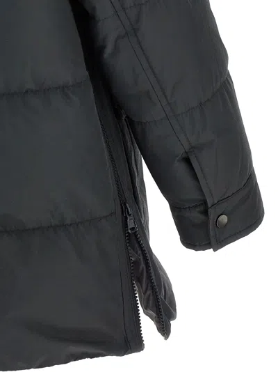 Brunello Cucinelli Knitted Neck Down Jacket Puffer Jackets Gray In Black