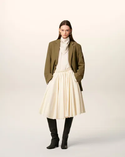Ami Alexandre Mattiussi Green Wool Loose Single Breasted Jacket Green In Brown