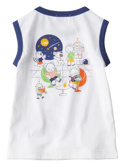 Familiar Graphic-print Top In White