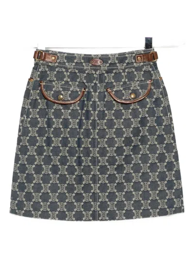 Pre-owned Celine 1990-2000s Skirt Macadam Denim