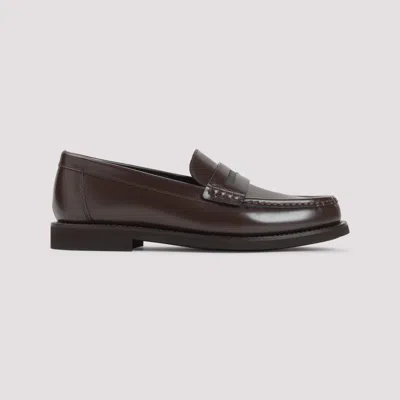 Brunello Cucinelli Leather Slip-on Loafers