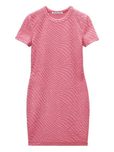 Alexander Wang Short-sleeve Logo-embossed Dress