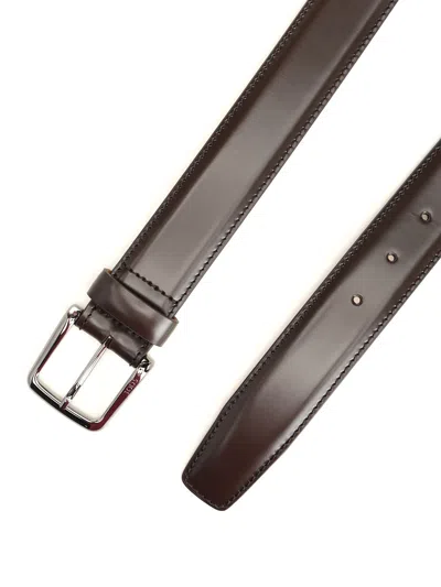 Tod's New Basic Belt P.35 Calf Cinture Belts Brown In Black