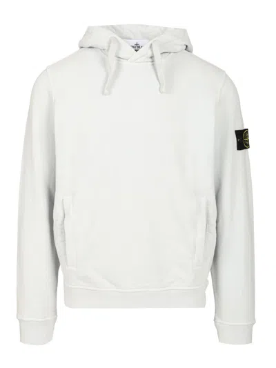 Stone Island Organic Cotton Hoodie In White