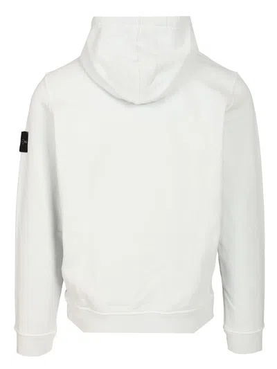 Stone Island Organic Cotton Hoodie In White