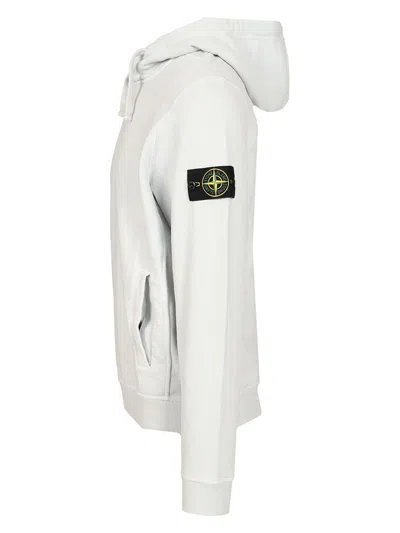 Stone Island Organic Cotton Hoodie In White