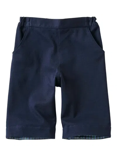 Familiar Check-details Shorts In Blue